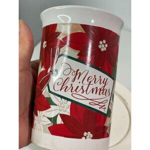 Royal Norfolk Merry Christmas Poinsettia Ceramic Mug